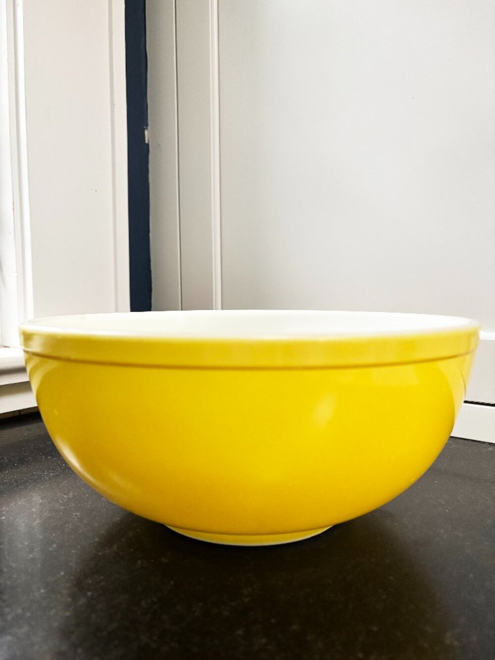 Vintage Yellow Pyrex Bowl 10.5 in - 4 qt - Good Condition